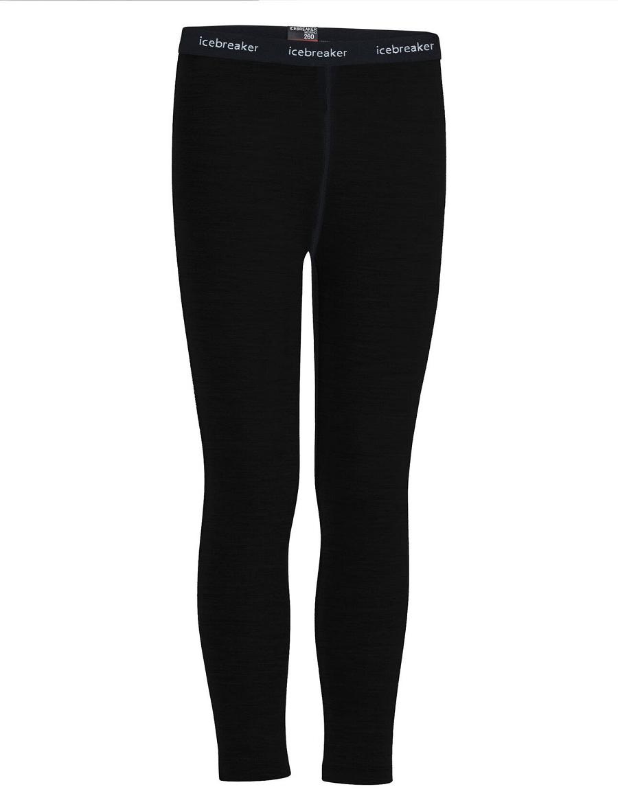 Leggings Icebreaker Merino 260 Tech Thermal Enfant Noir | FR 1938AHKP